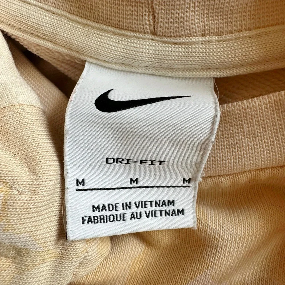 Nike Dri-FIT‎ Standard Issue Hoodie Men's Size M Cream Yellow Floral Graphic